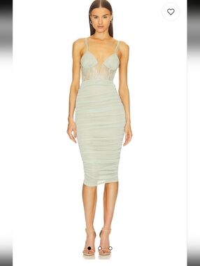 NWOT Michael Costello x Revolve Lulee Midi Dress Mint | Small